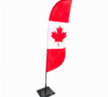 Canada Feather Flag Set with Pole and Steel Base