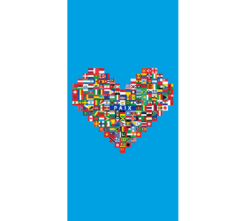 World Peace Vertical Banner, French