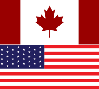 Canada USA Combo Flag