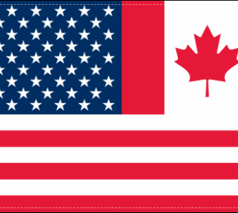 Canada USA Combo 5″x8″ Flag