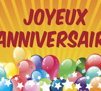 Joyeux Anniversaire Flag, Yellow