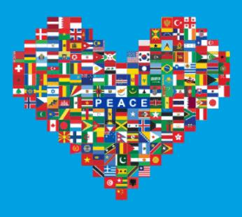 World Peace Flag, English