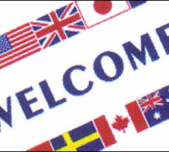 Welcome International Flag