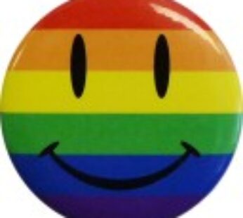 Pride Happy Face Round Button