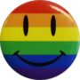 Pride Happy Face Round Button