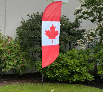 Canada Feather Flag Set with Pole and Ground Spike