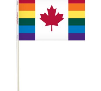 Canada Pride Paper Stick Flags, 4″ x 6″