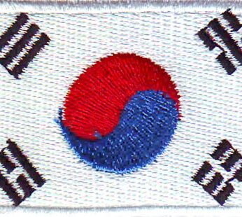 South Korea 1.5″x 2.5″ Crest