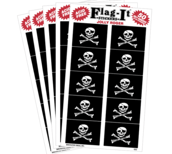 Jolly Roger 1″x1.5″ Decal, 50/pack