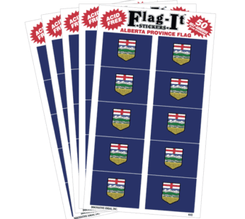 Alberta Provincial Decals, 1″x1.5″, 50/pack