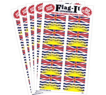 BC Provincial Decals, 1″x1.5″, 50/pack