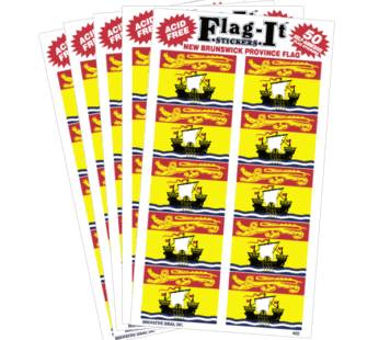 New Brunswick Provincial Decals, 1″x1.5″, 50/pack