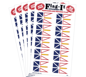 Newfoundland Provincial Decals, 1″x1.5″, 50/pack