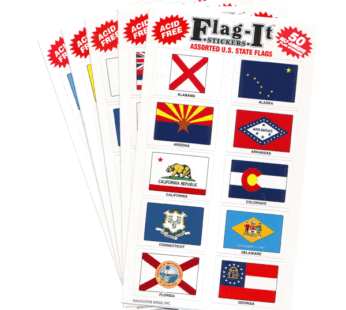 USA States 1″x1.5″ Decal Set, 50/pack