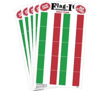 Italy 1″x1.5″ Decal, 50/pack