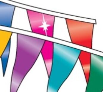 60′ Metallic Rainbow Pennant String