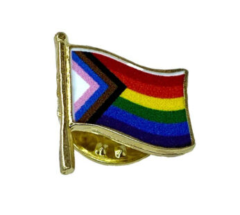Inclusive Pride Waving Flag Lapel Pin