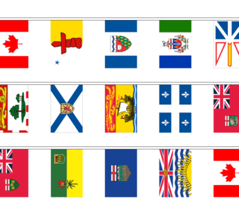 Provincial Flag Pennant String, 26′