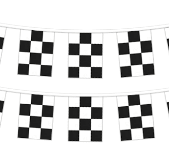 Black & White Checkered Flag String, 60′