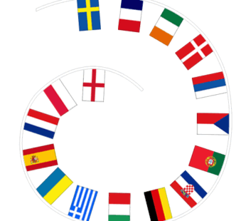 European 6″x8″ Pennant Strings, 17′