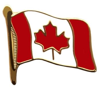 Canada Waving Flag Enamel Pin (5/8″)