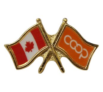 Canada/Co-op Crossed Pin, Orange
