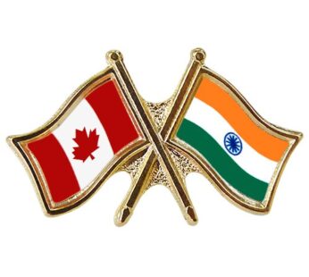 Canada/India Crossed Pin