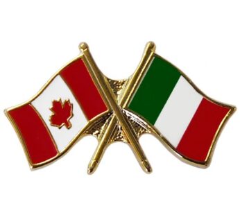 Canada/Italy Crossed Pin