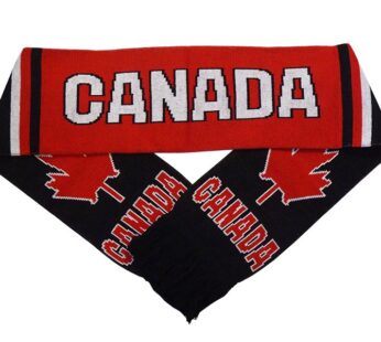 Canada Knitted Scarf, Maple Leaf